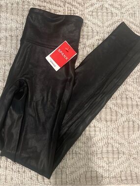 SPANX Faux Leather Leggings - Black